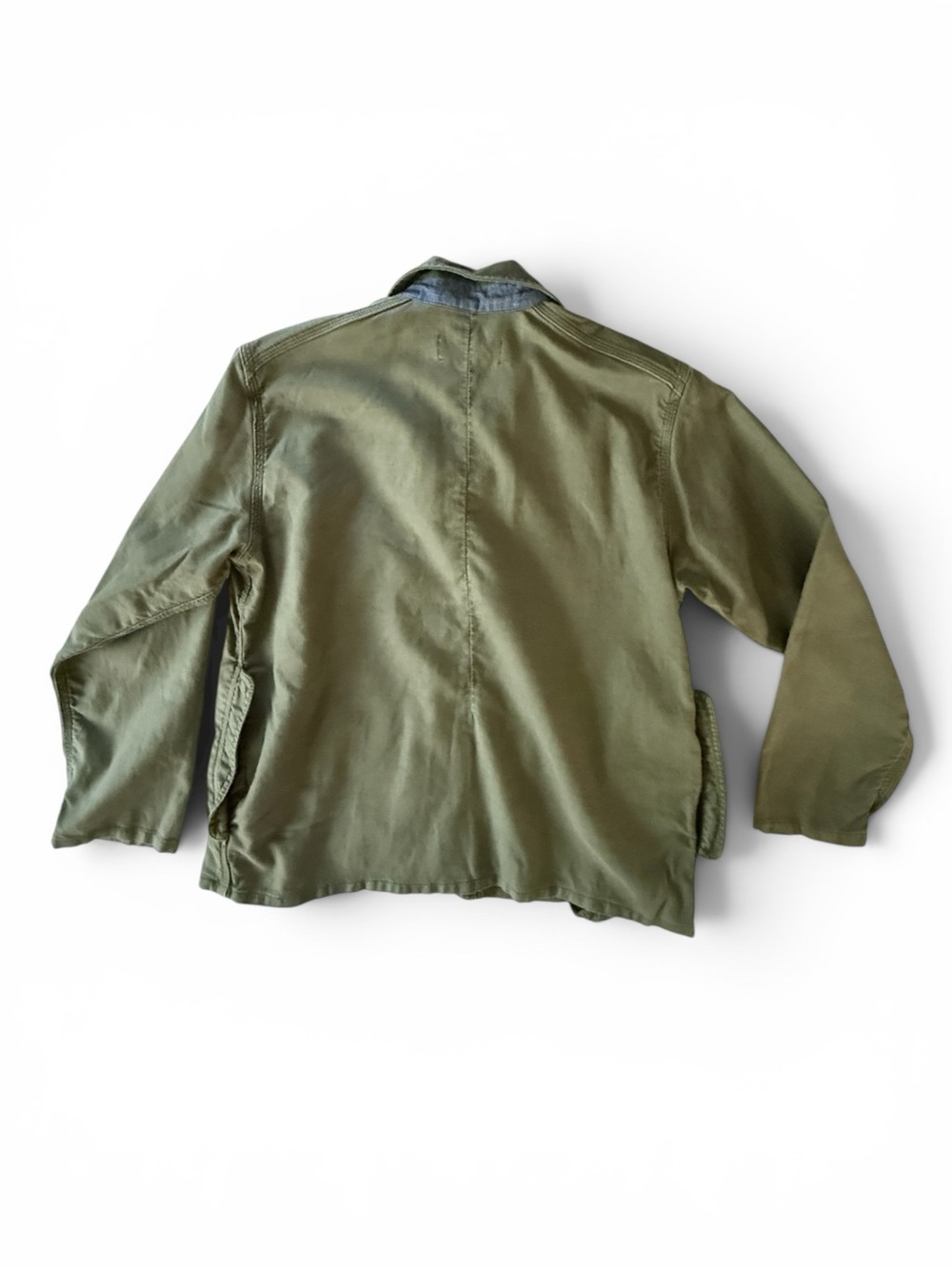 THE GREAT army green jacket utility chore coat style lightweight size 1 small - Picture 2 of 15